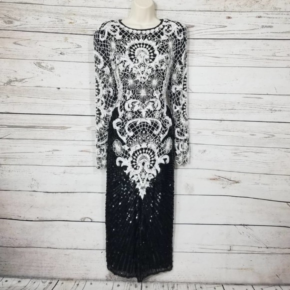 Cache Dresses & Skirts - Cache Vintage Fully Beaded Silk Dress.